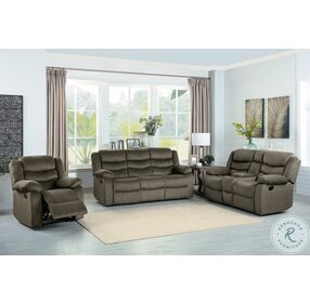 Discus Brown Double Reclining Sofa