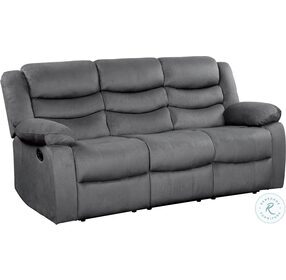 Discus Gray Double Reclining Living Room Set
