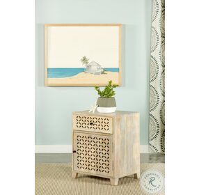 August White Washed Accent Cabinet