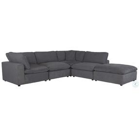 Guthrie Gray 5 Piece Modular Sectional with Ottoman