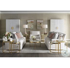 Love Joy Bliss Soft Gold Metal Editorial End Table Set Of 2