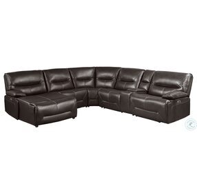 Dyersburg Brown LAF Power Reclining Chaise Sectional