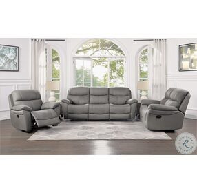 Longvale Gray Double Reclining Sofa
