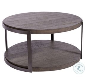 Modern View Gauntlet Gray Round Occasional Table Set