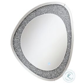 Mirage Silver Acrylic Crystals Inlay Wall Mirror