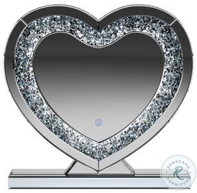Euston Silver Heart Shape Table Mirror