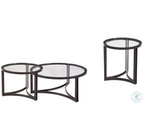 Trucco Bronze Glass Top End Table