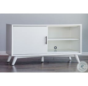 Flynn White Small TV Stand