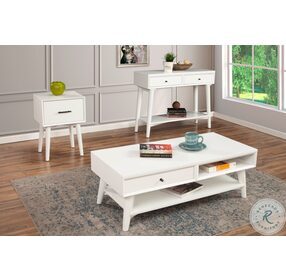Flynn White 2 Drawer Console Table