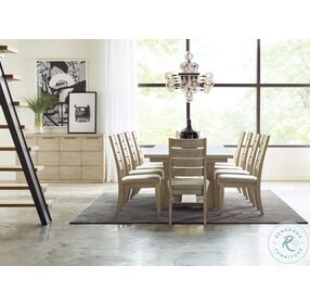 Milano Sandstone Expandable Rectangle Trestle Dining Table by Rachael Ray