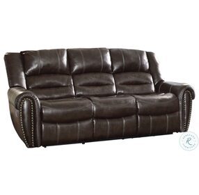 Center Hill Brown Double Reclining Living Room Set