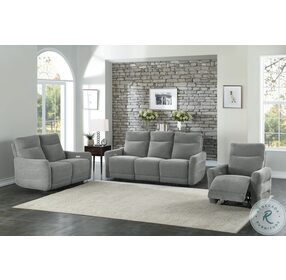 Edition Gray Power Double Reclining Sofa