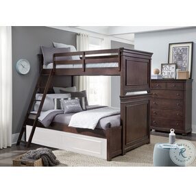 Canterbury Warm Cherry Twin Over Full Bunk Bed