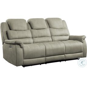 Shola Gray Power Double Reclining Living Room Set With Power Headrests