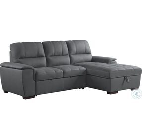 Andes Gray 2 Piece Storage RAF Sectional