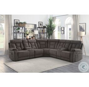 Rosnay Chocolate Reclining Sectional