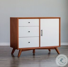 Flynn Acorn And White Accent Cabinet