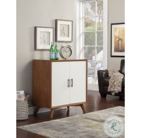 Flynn Acorn And White Small Bar Cabinet