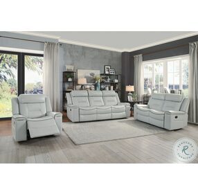 Darwan Light Gray Double Lay Flat Reclining Sofa