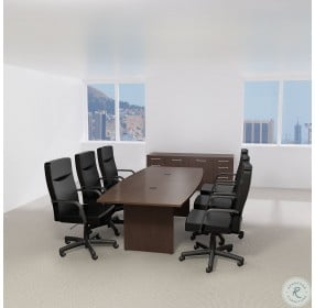 Mocha Cherry 96" Boat Top Conference Table
