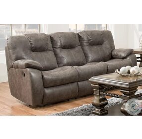 Avalon Slate Gray Double Reclining Sofa