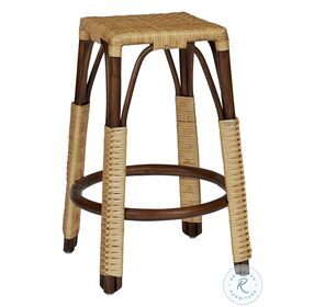 Scout Chocolate And Natural Counter Height Stool