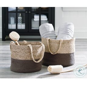 Parrish Natural And Charcoal Basket Set of 2
