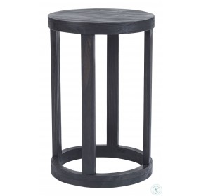 Brie Distressed Dark Gray Chairside Table