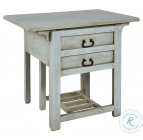 Remi Distressed Light Seafoam Desk With Chair