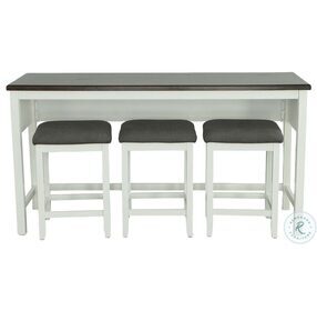 Study Hall White And Gray 4 Piece Counter Height Dining Set
