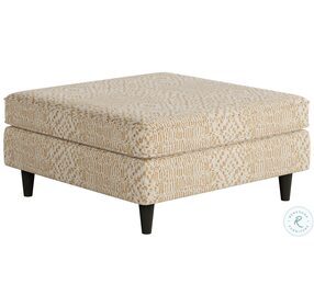 Roughwin Squash Gold and Beige Square 38" Cocktail Ottoman