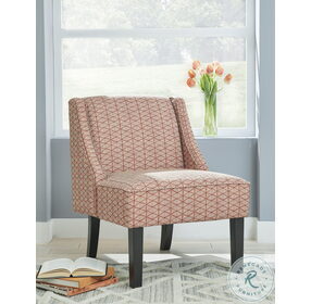 Janesley Orange and Cream Accent Chair