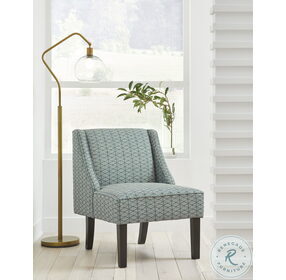 Janesley Teal and Cream Accent Chair