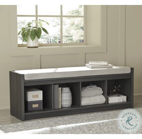 Yarlow Linen And Gray Large Storage Bench