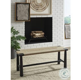 Acerman Black And Natural Accent Bench