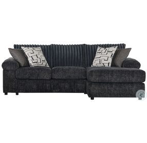 Remi Charcoal Gray 2 Piece Chaise Sectional