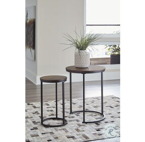 Briarsboro Rustic Brown And Black Accent Table Set of 2