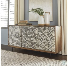 Kerrings Natural Black And Ivory Accent Cabinet