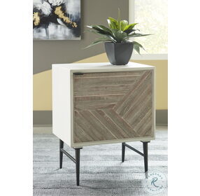 Dorvale Light Gray And White Accent Cabinet