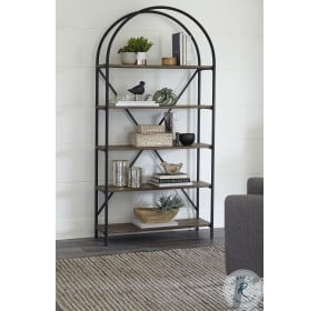 Galtbury Brown And Black Bookcase