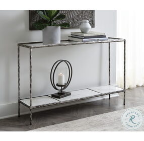 Ryandale Antiqued Pewter Tone Console Sofa Table