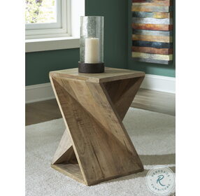 Zalemont Distressed Brown Accent Table