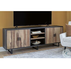 Bellwick Natural And Dark Brown Accent Cabinet