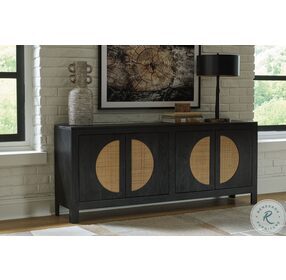 Cliffiings Black And Natural Accent Cabinet