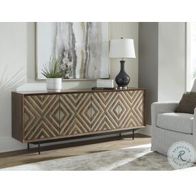 Dreggan Brown And Gold Accent Cabinet