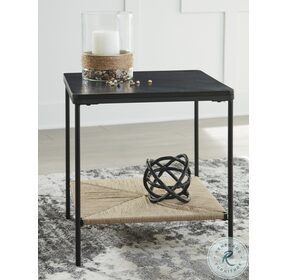 Minrich Black And Natural Accent Table