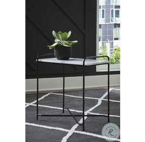 Ashber White And Black Accent Table