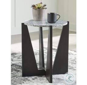 Tellrich Black And White Accent Table