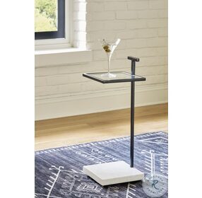 Mannill Black And White Accent Table