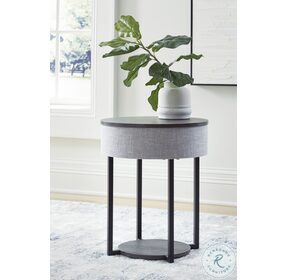 Sethlen Gray And Black Accent Table